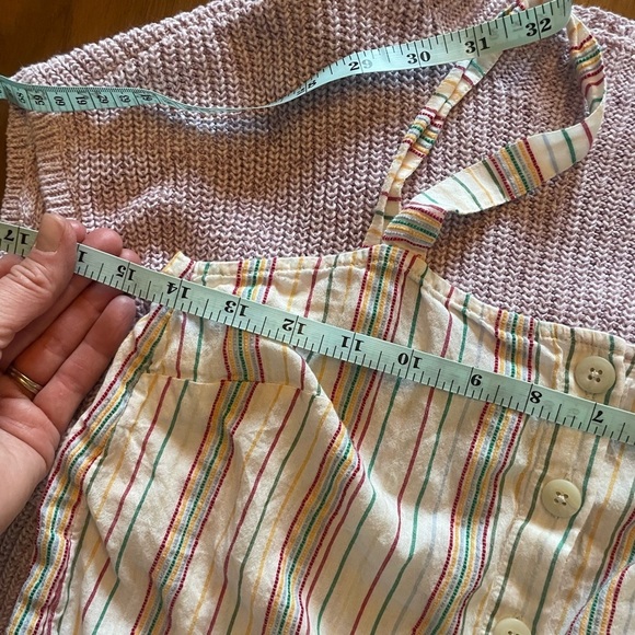 Madewell Rainbow Stripe Textured Button Front Tank - Picture 10 of 12